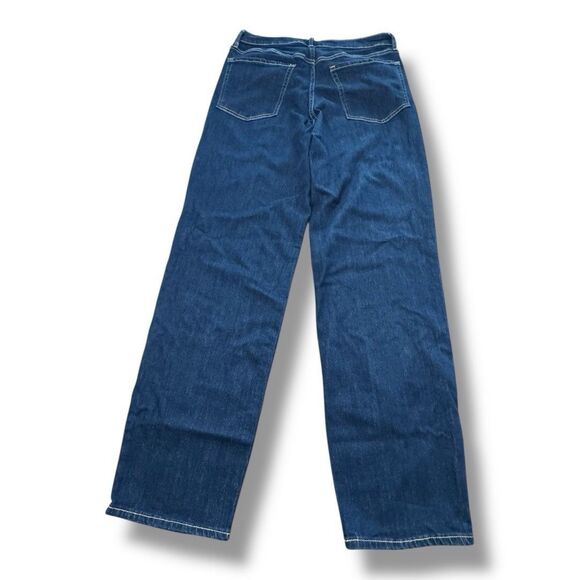 Old Navy High Rise Loose Straight Leg Denim Blue Stretch Pants Women’s Size 12T - Picture 2 of 13